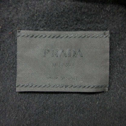 Prada Soutien Collar Coat Archive Wool Alpaca Long Black — view 4