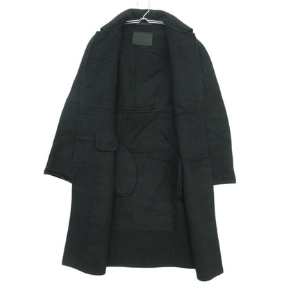 Prada Soutien Collar Coat Archive Wool Alpaca Long Black — view 3
