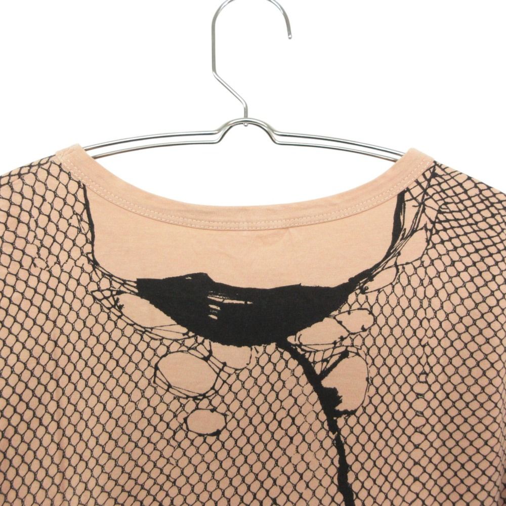 Dior Short Sleeve T-Shirt Galliano Era Lace Illustration Logo Top Salmon Pink — view 3
