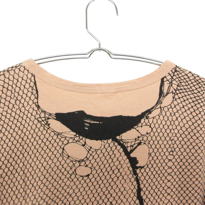 Dior Short Sleeve T-Shirt Galliano Era Lace Illustration Logo Top Salmon Pink — view 3
