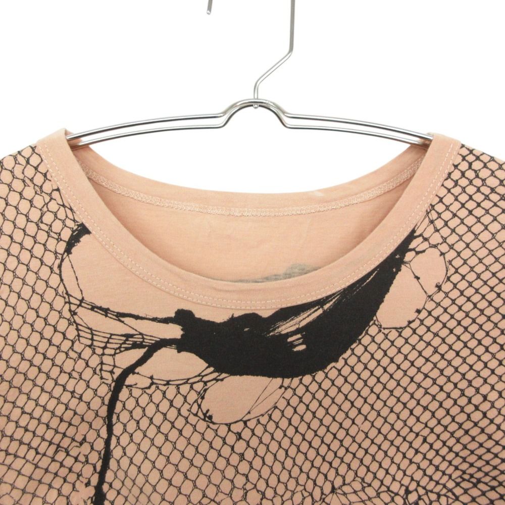 Dior Short Sleeve T-Shirt Galliano Era Lace Illustration Logo Top Salmon Pink — view 5