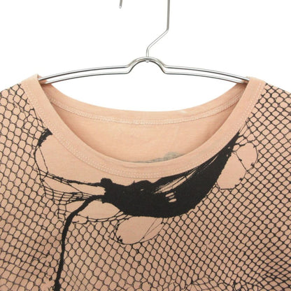 Dior Short Sleeve T-Shirt Galliano Era Lace Illustration Logo Top Salmon Pink — view 5