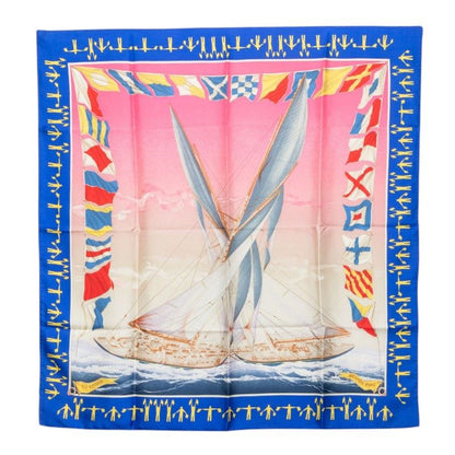Hermes Carre 90 en Course Yacht Scarf Multicolor Silk