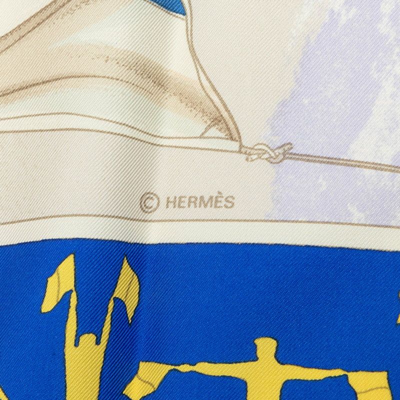 Hermes Carre 90 en Course Yacht Scarf Multicolor Silk — view 6