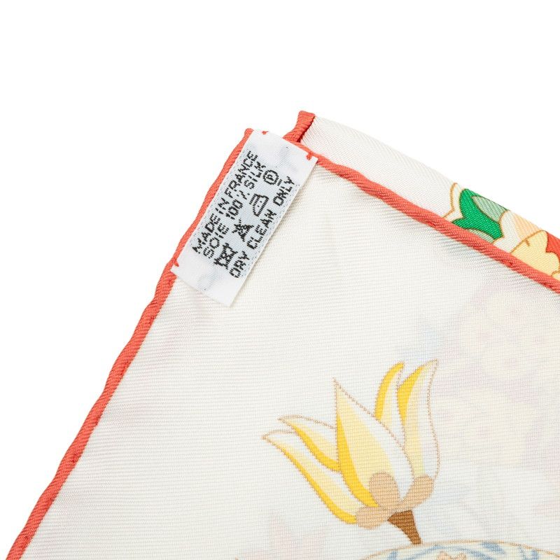 Hermes Carre 90 Flower Blooming Fabric Fleurs Et Papillons de Tissus Scarf — view 7
