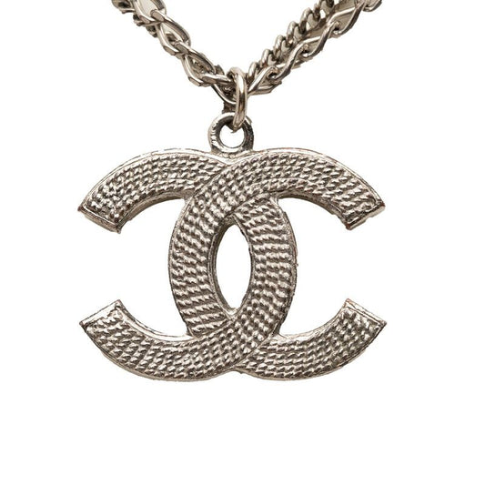 Chanel CC Logo Chain Pendant 06P Silver Metal