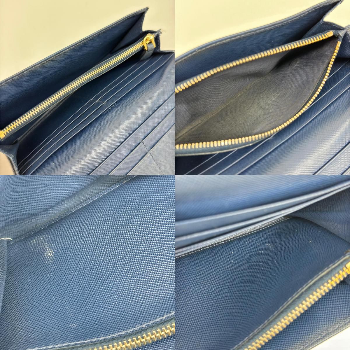 Prada Wallet Signs of Use Corner Blue — view 8
