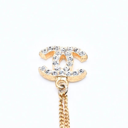 Chanel CC Logo Necklace 01A Stamp Metal Rhinestone 44.5 — view 7