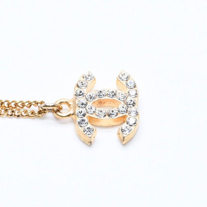 Chanel CC Logo Necklace 01A Stamp Metal Rhinestone 44.5 — view 5