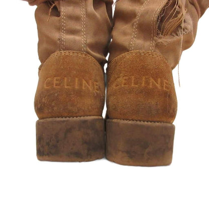 Celine Military Combat Boots Suede Brown — view 4