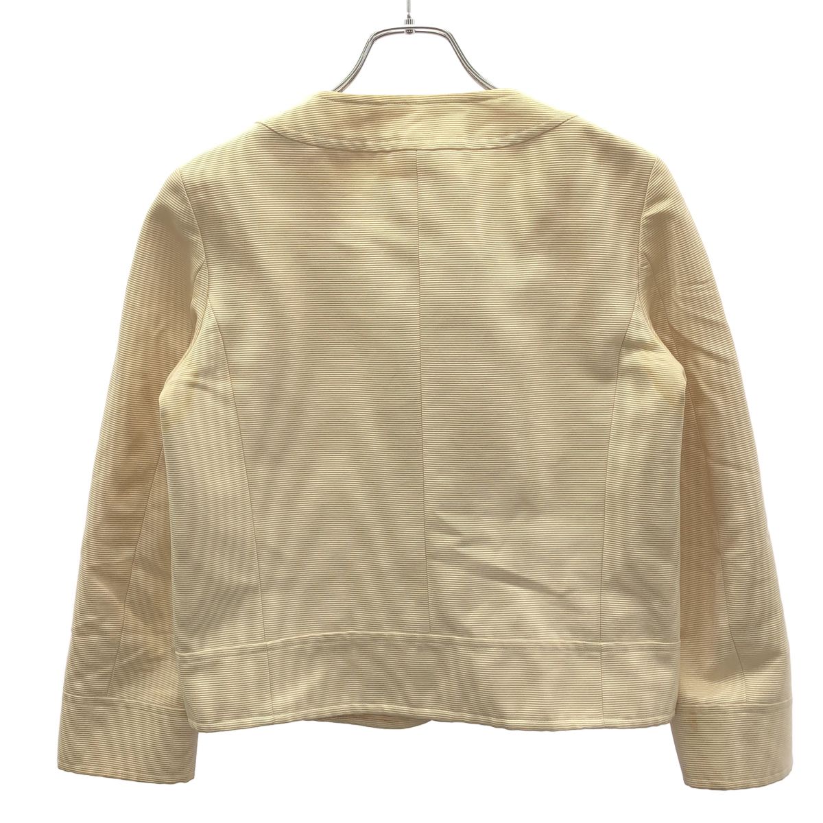 Dior by John Galliano Lace-up Collarless Jacket Ivory — view 2
