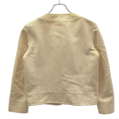 Dior by John Galliano Lace-up Collarless Jacket Ivory — view 2