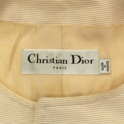 Dior by John Galliano Lace-up Collarless Jacket Ivory — view 3