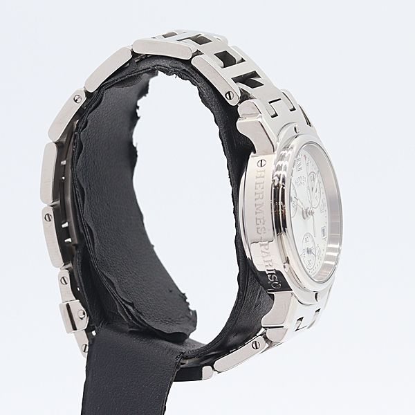 Hermes Clipper Chrono White Dial Date Watch — view 2