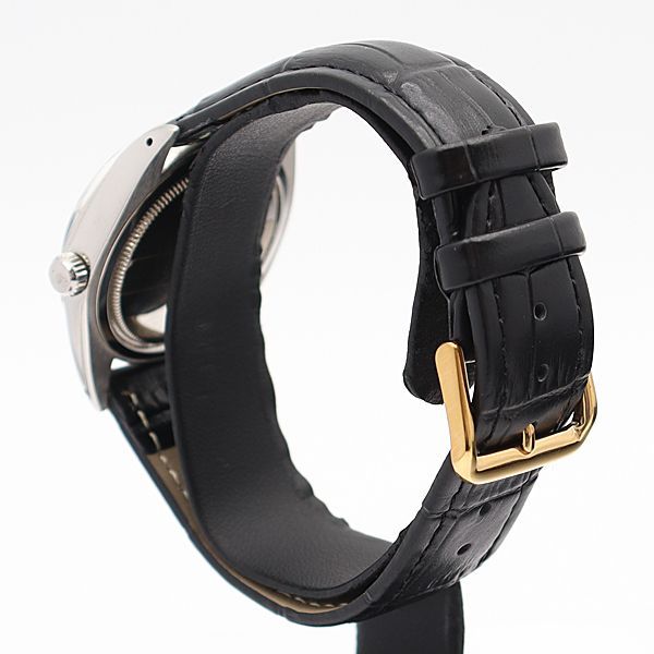 Rolex Oyster Date Manual Wind Black Dial Watch — view 3