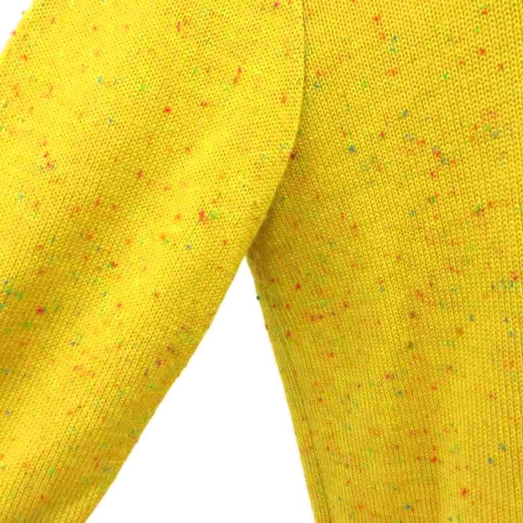 Saint Laurent Vintage Long Dress Knit Long Sleeve Nep Turtleneck Yellow MG M — view 4