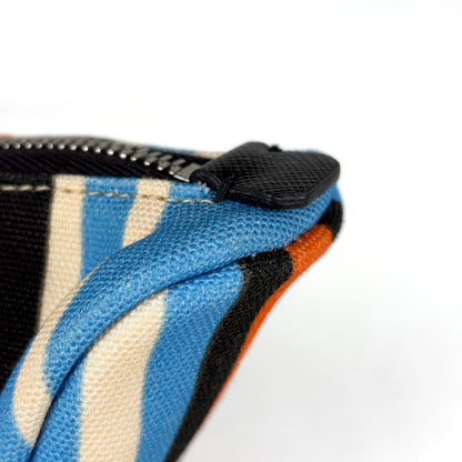Prada Pouch Triangle Canvas Orange Multicolor — view 5