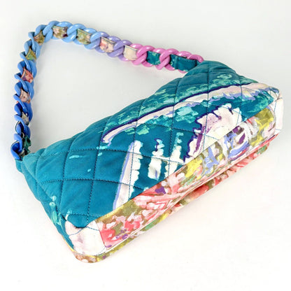 Chanel Shoulder Bag Water Color CC Logo Canvas Blue — view 2