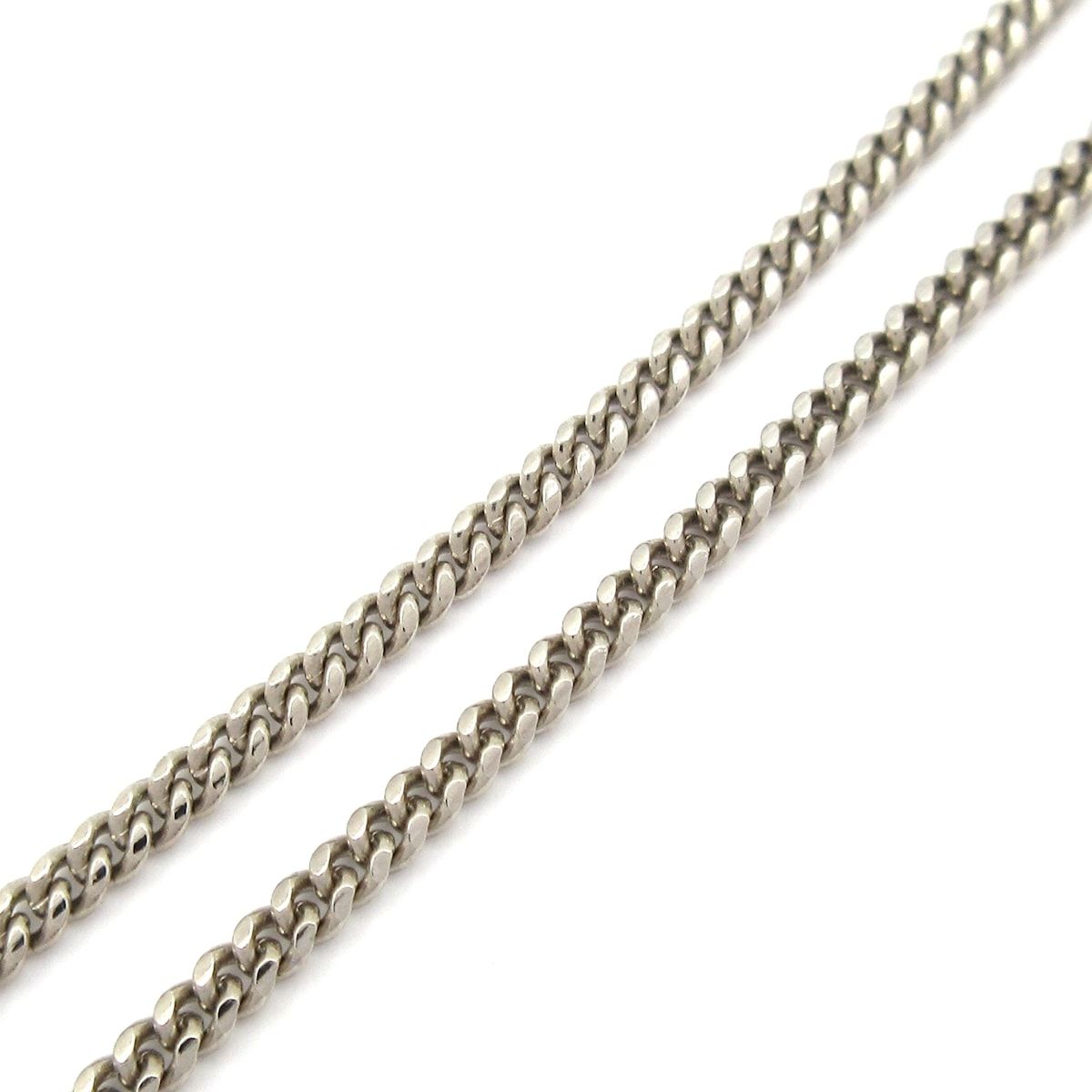 Chanel Necklace CC Logo Silver Clear White Rhinestone Pearl Heart — view 6