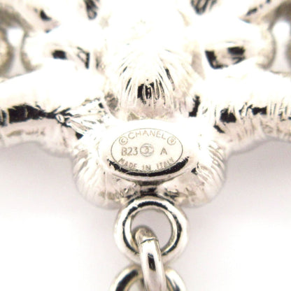 Chanel Brooch CC Logo Silver Clear White Rhinestone Pearl — view 4
