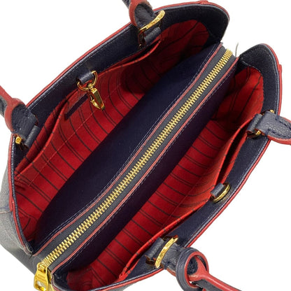 Louis Vuitton Handbag Monogram Empreinte Montaigne BB Marine Rouge Leather — view 7