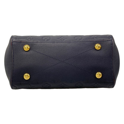 Louis Vuitton Handbag Monogram Empreinte Montaigne BB Marine Rouge Leather — view 5