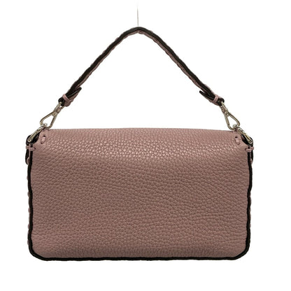 Fendi Handbag Baguette Mini Selleria Purple Leather — view 3