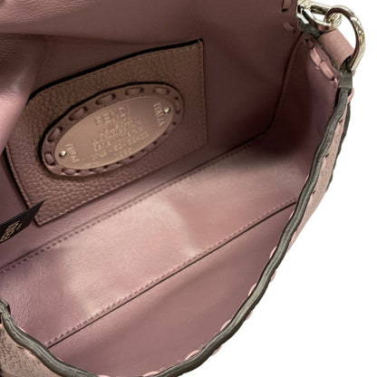 Fendi Handbag Baguette Mini Selleria Purple Leather — view 7