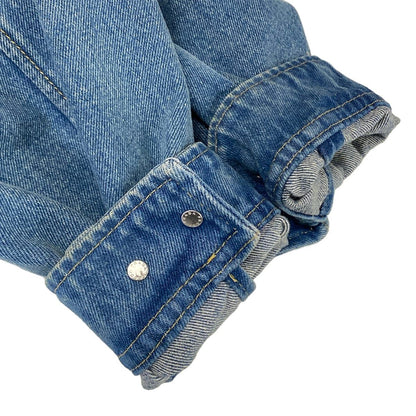 Prada Jean S Organicdenim Cropped Jacket Navy Cotton — view 7
