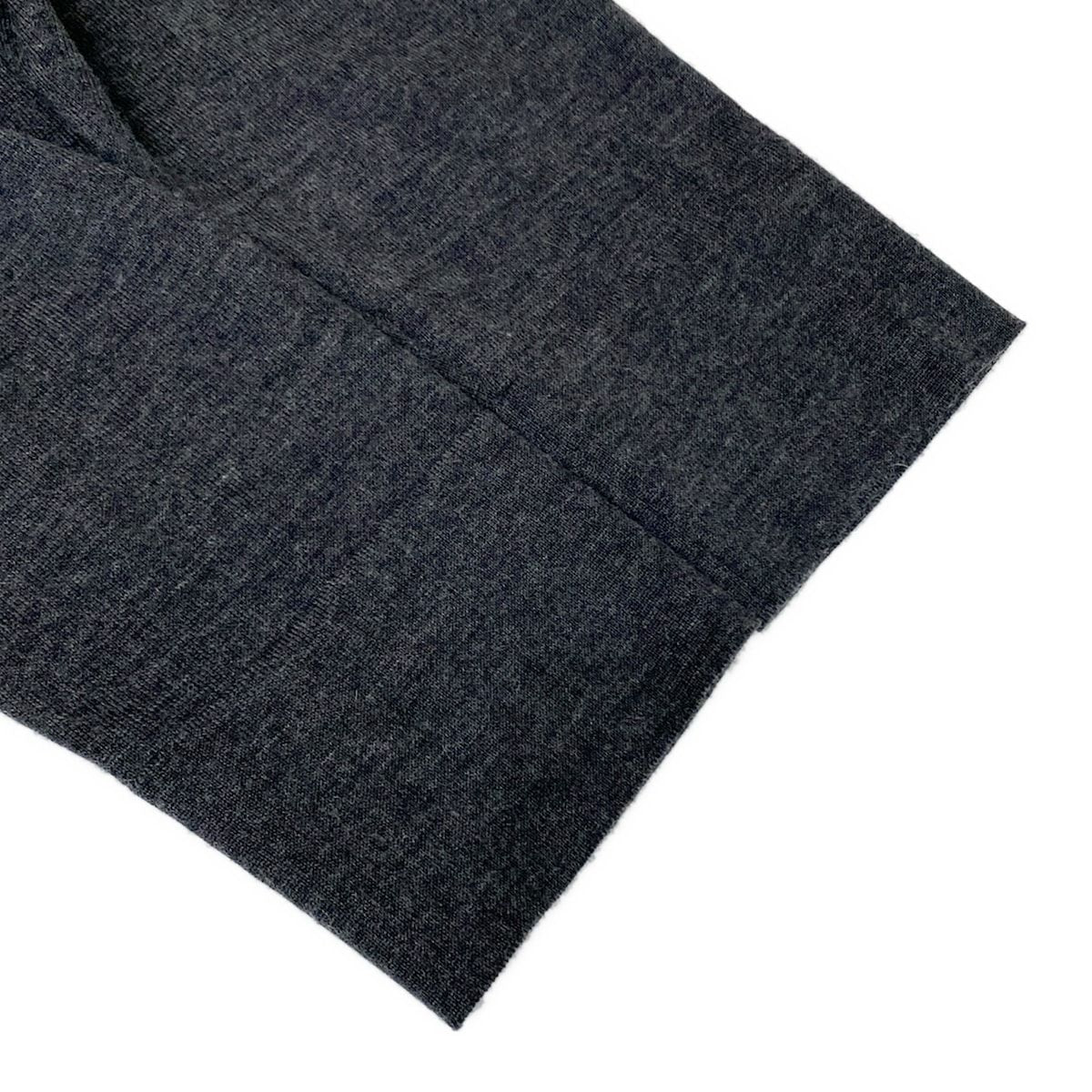 Hermes Cardigan Dark Gray Black Red Clic Clac a Pois Long Length Cashmere — view 6