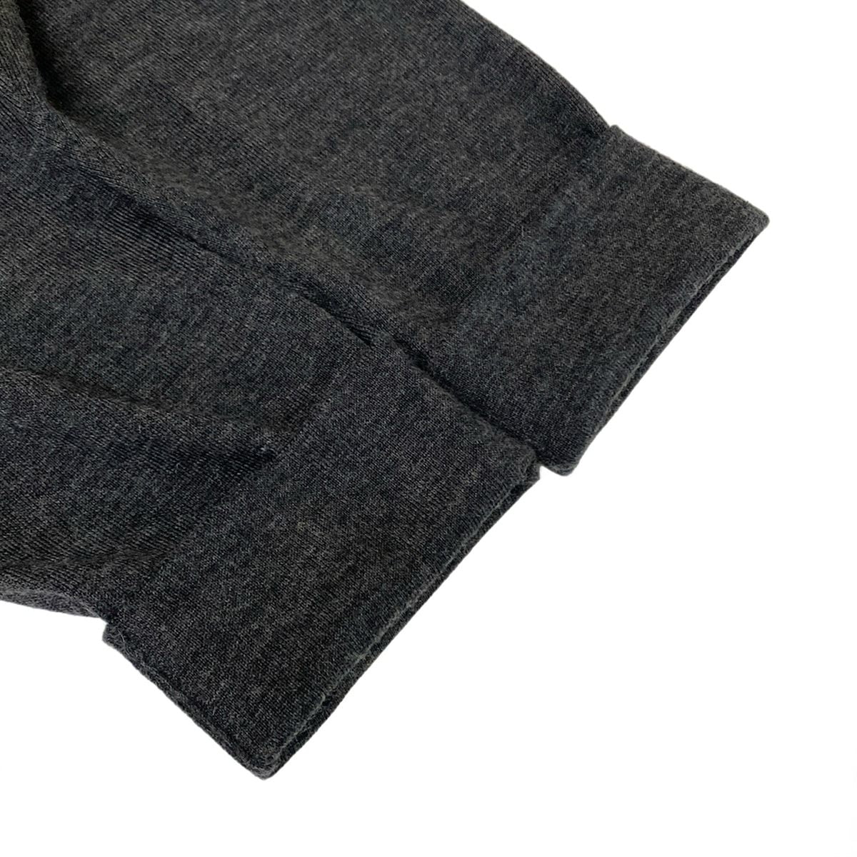 Hermes Cardigan Dark Gray Black Red Clic Clac a Pois Long Length Cashmere — view 7