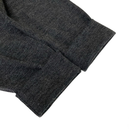 Hermes Cardigan Dark Gray Black Red Clic Clac a Pois Long Length Cashmere — view 7