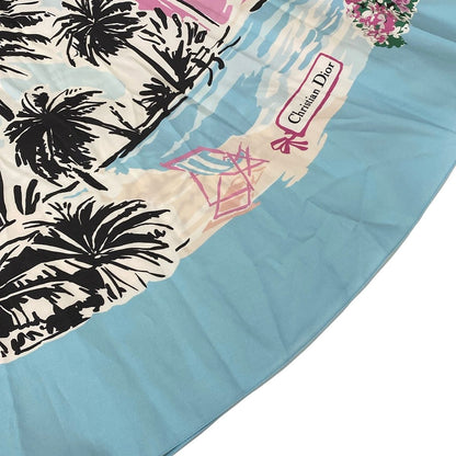 Dior Long Skirt I Light Blue Purple Multi 42 — view 6