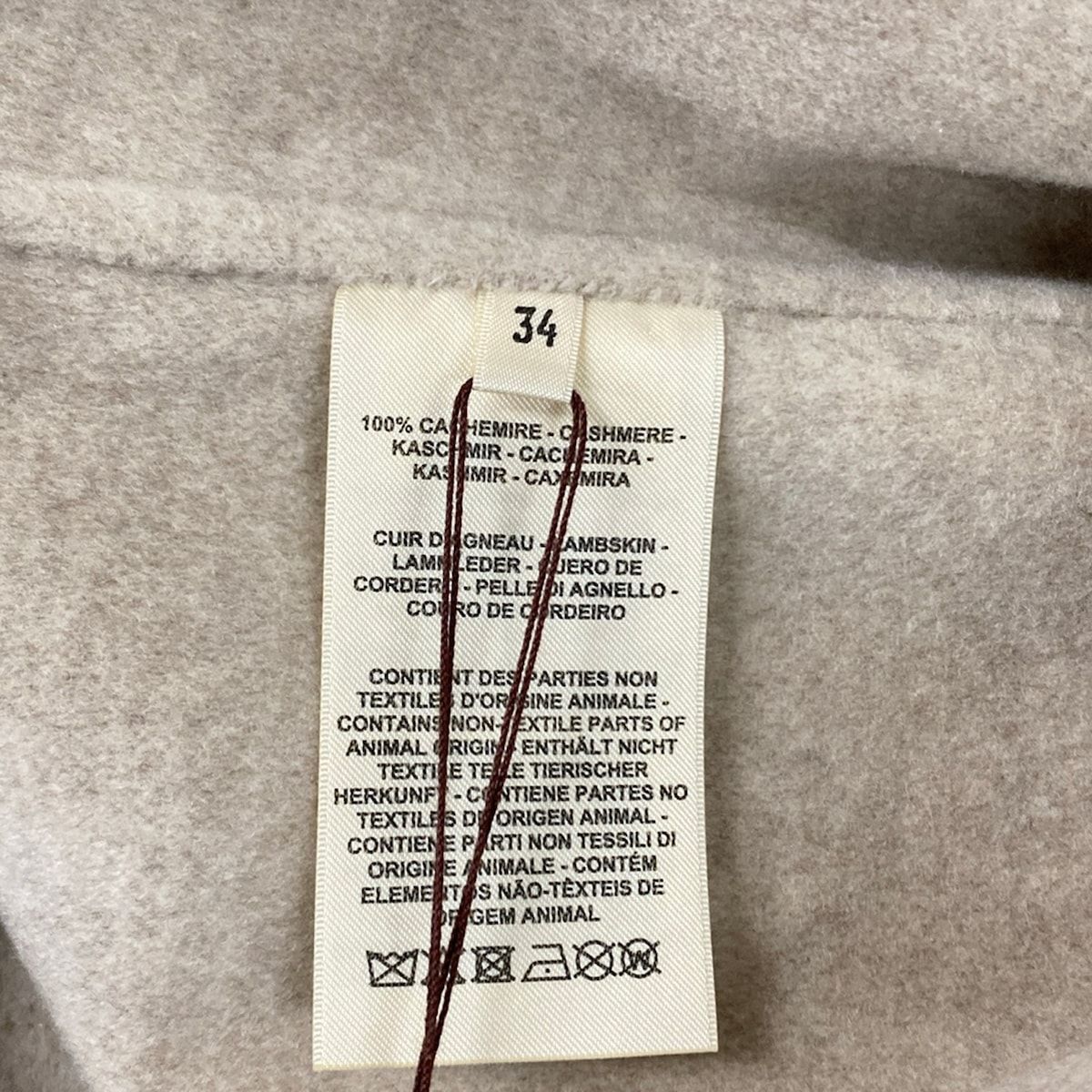 Hermes Coat S Beige Cashmere 34 — view 5