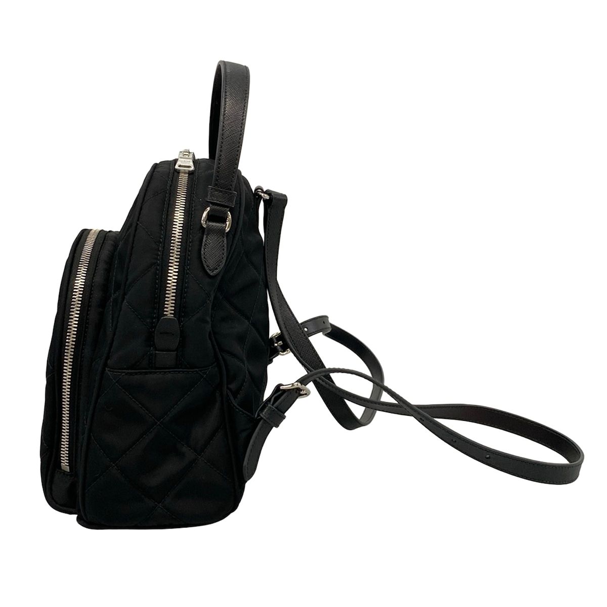 Prada Backpack Tessuto Impunto Black Quilted Leather — view 4