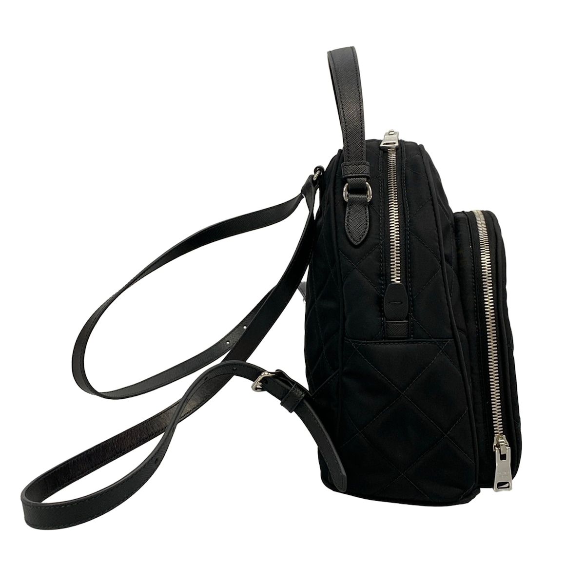 Prada Backpack Tessuto Impunto Black Quilted Leather — view 2