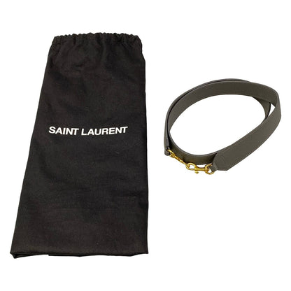 Saint Laurent Paris Handbag Downtown Baby Dark Gray Leather — view 8