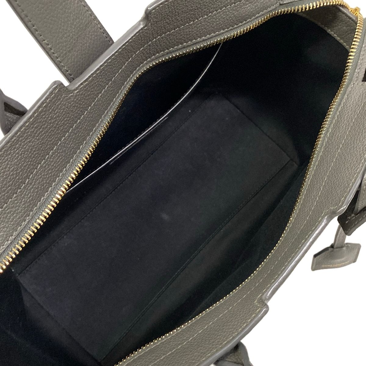 Saint Laurent Paris Handbag Downtown Baby Dark Gray Leather — view 7