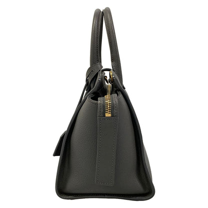 Saint Laurent Paris Handbag Downtown Baby Dark Gray Leather — view 4