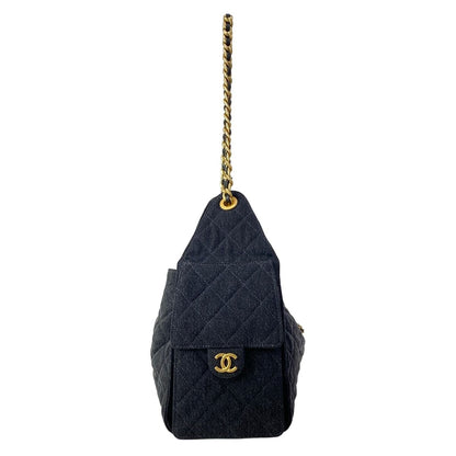 Chanel Shoulder Bag 25 Small Black Dark Gray — view 2