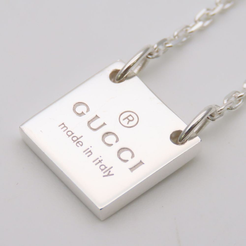 Gucci Necklace Square Plate 925 Sterling Silver — view 3