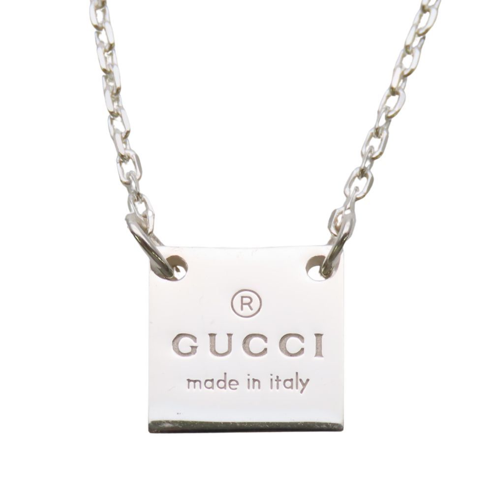 Gucci Necklace Square Plate 925 Sterling Silver