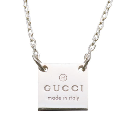Gucci Necklace Square Plate 925 Sterling Silver