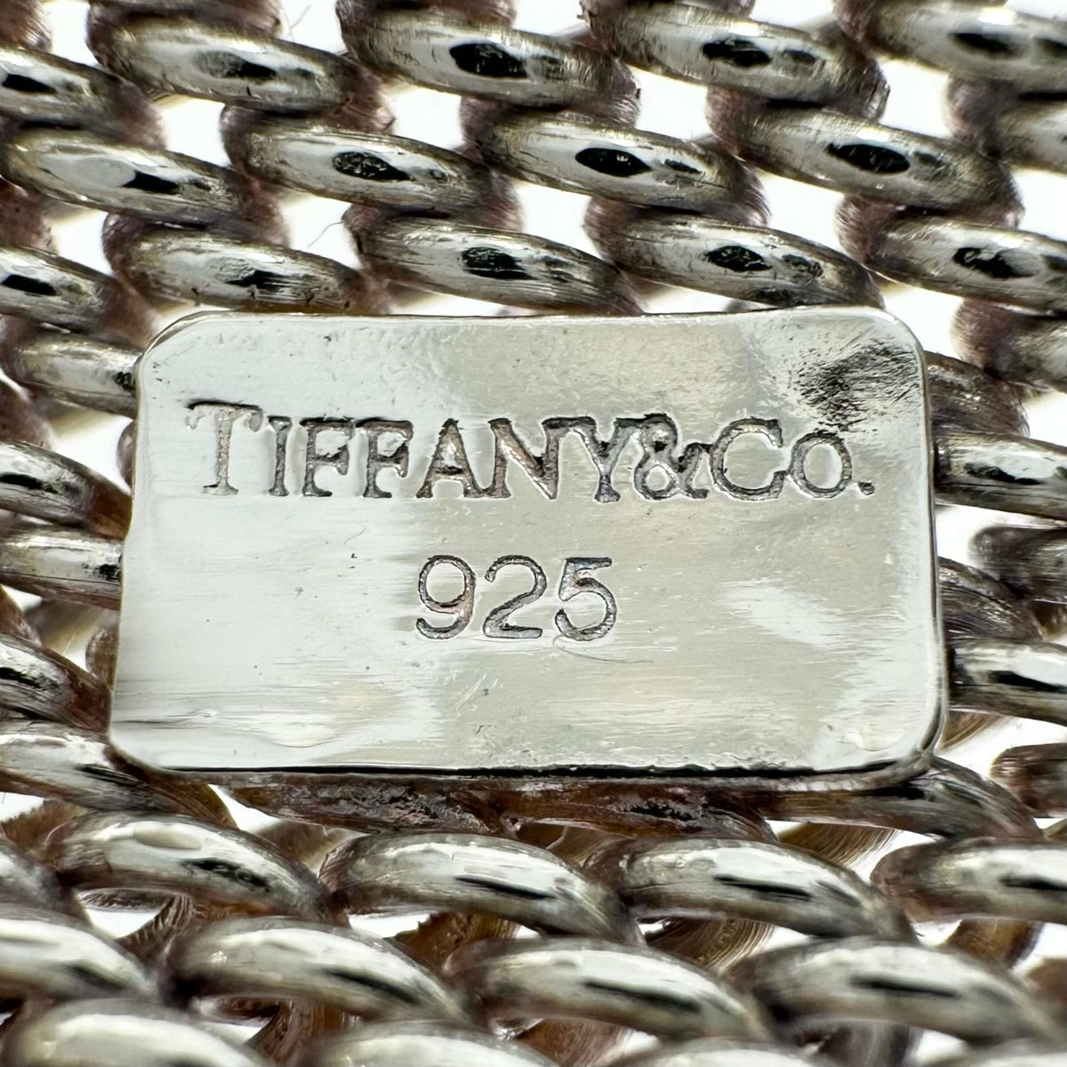 Tiffany & Co Somerset Mesh Bangle Bracelet 925 Sterling Silver — view 5