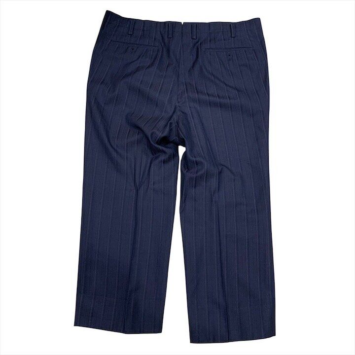 Saint Laurent YSL Striped Double Breasted Set Pants Suit Business Navy Large — view 8