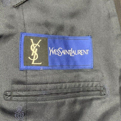 Saint Laurent YSL Striped Double Breasted Set Pants Suit Business Navy Large — view 6