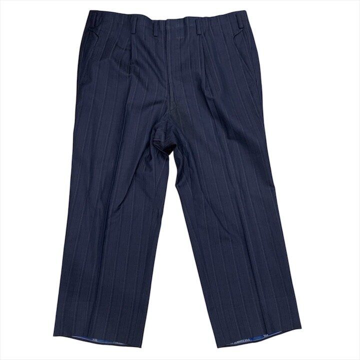 Saint Laurent YSL Striped Double Breasted Set Pants Suit Business Navy Large — view 7