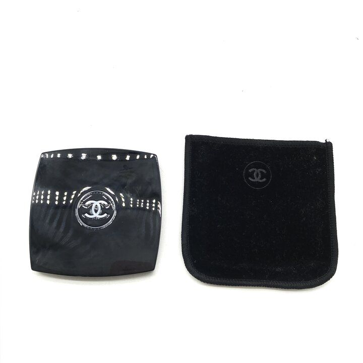 Dior Makeup Pouch Case Canvas Black Gold with Mirror — view 8