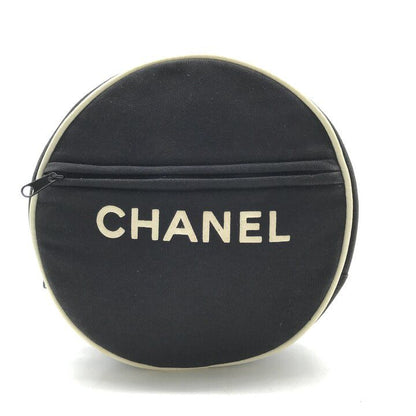 Dior Makeup Pouch Case Canvas Black Gold with Mirror — view 2