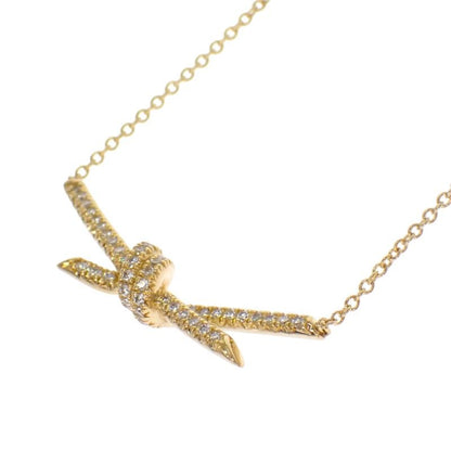 Tiffany & Co Knot Necklace 18k Yellow Gold Diamond — view 5